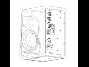 DJ studio monitors 3D 打印模型