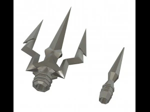 Manta Hitam Trisula skala 1-10 Model Cetak 3D