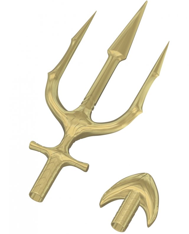 Trident Acquaman for action figure scale 1-10 3D Print Model .c4d .max .obj .3ds .fbx .stl .blend 