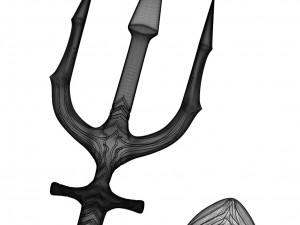 Trident Acquaman for action figure scale 1-10 3D Print Model