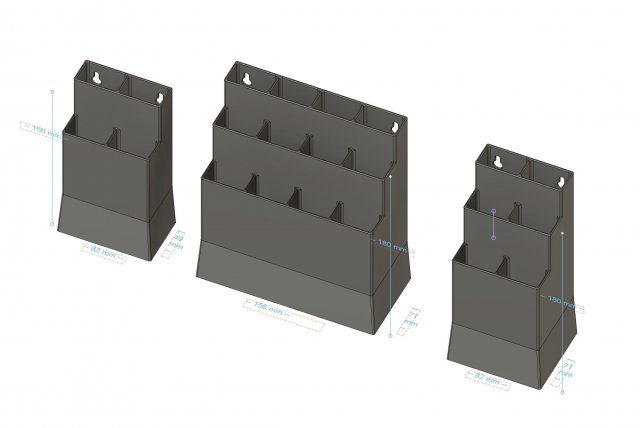 Three models of brush holders Model Cetak 3D .c4d .max .obj .3ds .fbx .stl .blend 