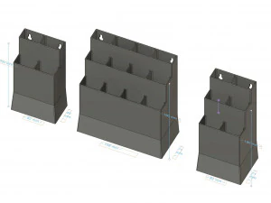 Trois mod&egrave;les de porte-balais Modèles 3D en vedette