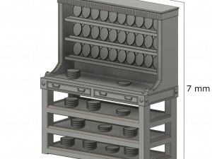 Caf Parisien Acessories for Titanic Hachette 1200 scale 3D 프린트 모델