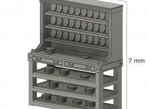 Caf Parisien Acessories for Titanic Hachette 1200 scale 3D Print Model