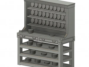 Caf Parisien Acessories for Titanic Hachette 1200 scale 3D Print Model