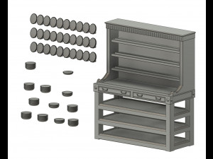 Caf Parisien Acessories for Titanic Hachette 1200 scale 3D 프린트 모델