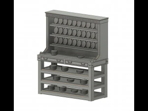 Caf Parisien Acessories for Titanic Hachette 1200 scale 3D Print Model