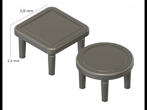 Caf Parisien Acessories for Titanic Hachette 1200 scale 3D 프린트 모델