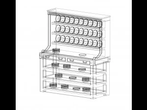 Caf Parisien Acessories for Titanic Hachette 1200 scale 3D Print Model