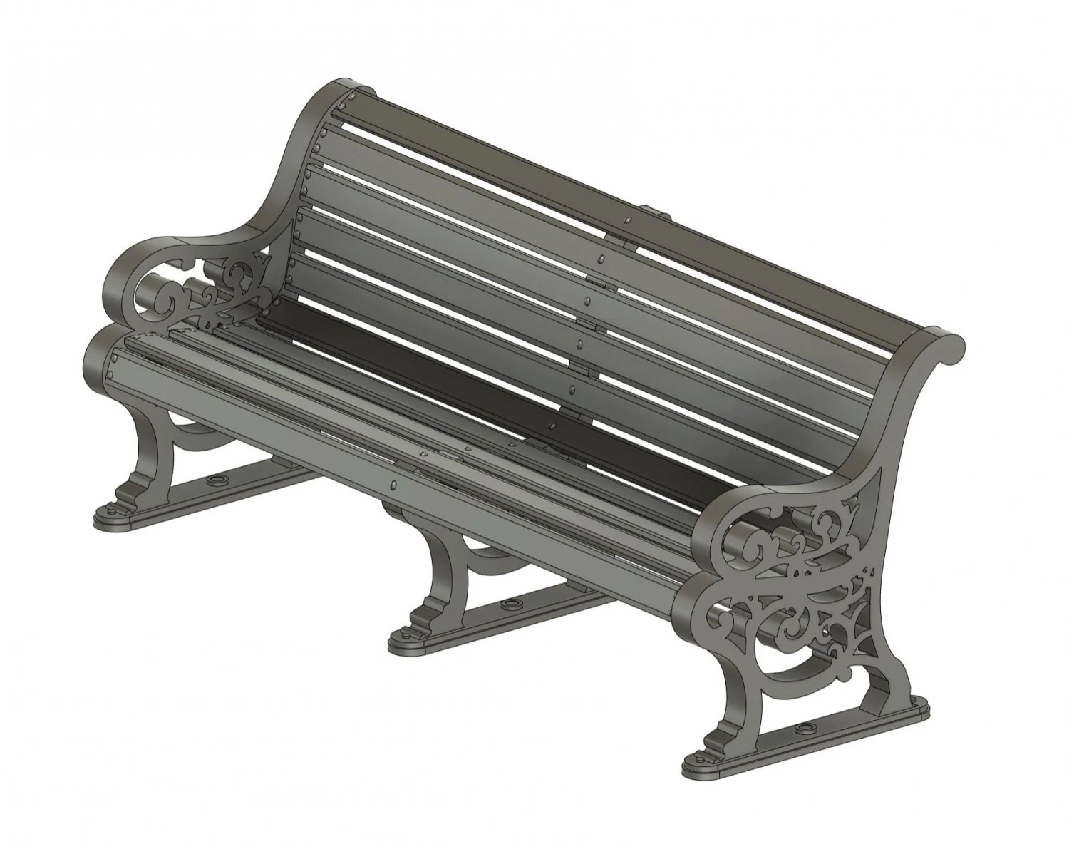 Bench for Titanic 1-200 Scale 3D Print Model .c4d .max .obj .3ds .fbx .stl .blend 