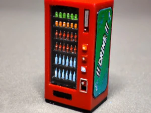 Dispenser Minuman skala 1-64 untuk diorama Model Cetak 3D