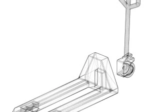 Transpallet 164 scale pallet jack 3D Print Model