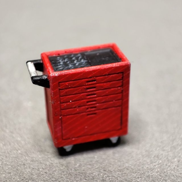 164 scale tool cart Tool Trolley 3D Baskı Modeli .c4d .max .obj .3ds .fbx .stl .blend 