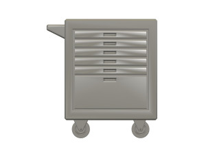 164 scale tool cart Tool Trolley 3D Baskı Modeli