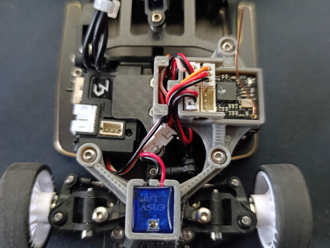 Support Receiver and Transponder with Cable Holder for 128 GLR RC Car 3Dプリントモデル