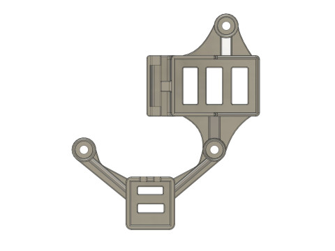 Support Receiver and Transponder with Cable Holder for 128 GLR RC Car 3Dプリントモデル