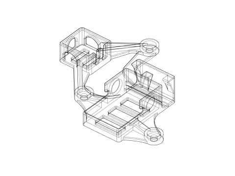 Support Receiver and Transponder with Cable Holder for 128 GLR RC Car 3Dプリントモデル