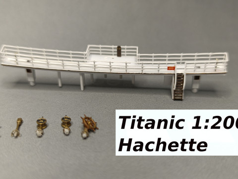 Bow command bridge for Titanic 1200 Hachette 3D Print Model