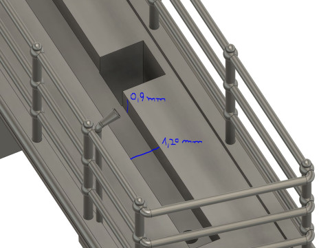 Bow command bridge for Titanic 1200 Hachette 3D Print Model