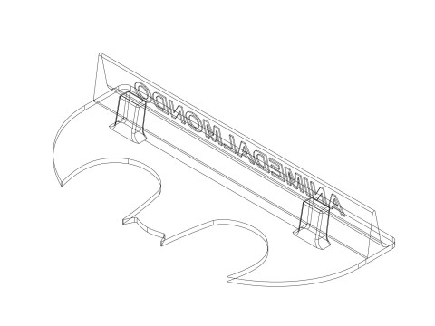 Stand support Batman for Hotwheels car blister 3D Принт Модель