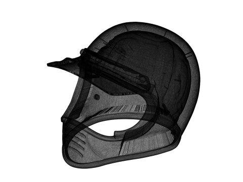 Alter Motocross-Helm im Maßstab 112 3D Druckmodell
