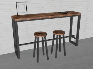 Bar tables and chairs 3D Model