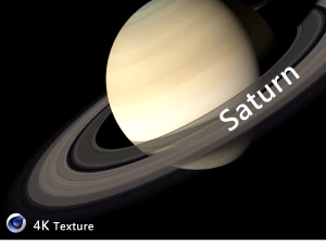 Planeta saturno realista Modelo 3D