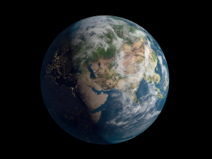 Realistic planet Earth 3D-Modell
