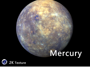 Realistic planet Mercury 3D Model