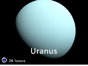 Realistic planet Uranus 3D Model