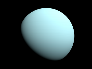 Realistic planet Uranus 3D Model