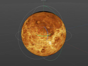 Realistic planet Venus 3D Model