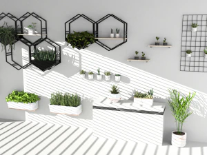 Pendurar vasos de plantas Modelo 3D