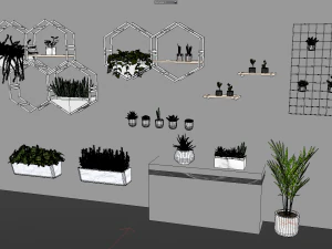 Pendurar vasos de plantas Modelo 3D