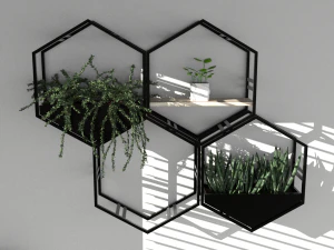 Pendurar vasos de plantas Modelo 3D