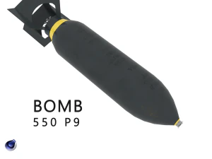 Бомба 550 Второй мировой войны 3D Модель