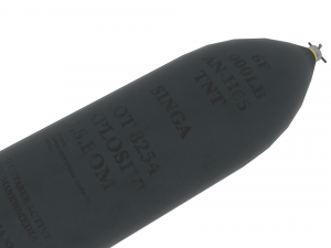 Bomb 550 World War II 3D Model
