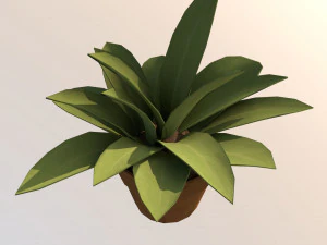 Небольшие горшечные растения 3D Модель