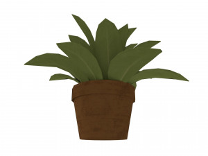 Small potted plants 3D Model