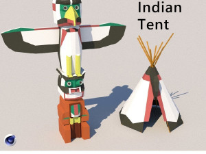 Indian Tent model Modelo 3D