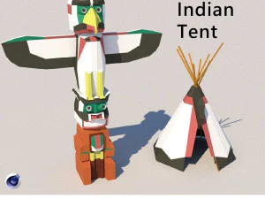 Indisches Zeltmodell 3D Modell