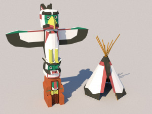 Indian Tent model Modelo 3D