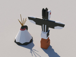 Indian Tent model Modelo 3D
