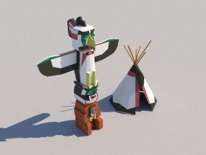 Indian Tent model Modelo 3D
