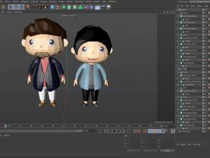 Low poly Cartoon character Office worker 3D Model