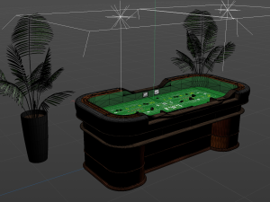 Casino Dice Table 3D Model