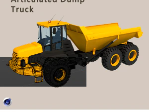 Autocarro con cassone ribaltabile articolato Modello 3D