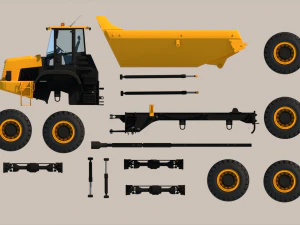 Articulated Dump Truck 3D Model