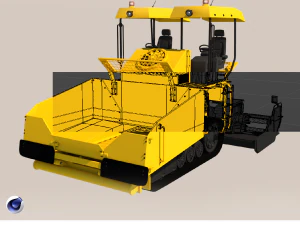Finitrice per asfalto Modello 3D