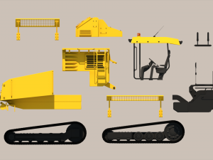 Asphalt Paver 3D Model